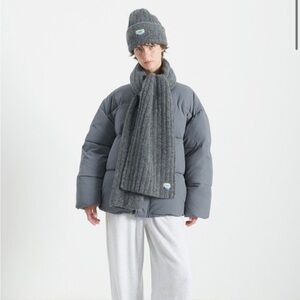 American Vintage Vitow Grey Melange Steel Scarf